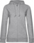 Dámska mikina s kapucňou – Inspire Zipped Hood - B&C, farba - heather grey, veľkosť - S