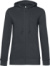 Dámska mikina s kapucňou – Inspire Zipped Hood - B&C, farba - asphalt, veľkosť - XS