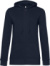 Dámska mikina s kapucňou – Inspire Zipped Hood - B&C, farba - navy blue, veľkosť - M