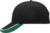 Šiltovka s trojfarebným šiltom - Myrtle Beach, farba - black/white/dark green, veľkosť - Onesize