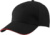 5-panelová šiltovka so sendvičovým šiltom - Myrtle Beach, farba - black/red, veľkosť - Onesize