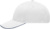 Ľahko brúsená 6-panelová šiltovka typu sandwich - Myrtle Beach, farba - white/navy, veľkosť - Onesize
