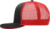 6-panelová šiltovka Pro so sieťkou a sendvičovým šiltom - Myrtle Beach, farba - black/red, veľkosť - Onesize