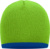 Pletená čiapka s kontrastným lemom - Myrtle Beach, farba - lime green/royal, veľkosť - Onesize