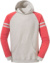 Mikina s kapucňou NuBlend Varsity - Jerzees, farba - oatmeal heather/fiery red heather, veľkosť - S