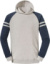 Mikina s kapucňou NuBlend Varsity - Jerzees, farba - oatmeal heather/indigo heather, veľkosť - L