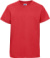 Detské tričko z hrubej bavlny „Authentic“ - Russel, farba - bright red, veľkosť - 128