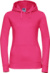 Dámska mikina s kapucňou "Authentic" - Russel, farba - fuchsia, veľkosť - S