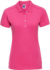 Dámske elastické polo tričko z piké úpletu - Russel, farba - fuchsia, veľkosť - XS