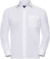 Popelínová košeľa s dlhým rukávom - Russel, farba - white, veľkosť - 3XL