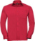 Popelínová košeľa s dlhým rukávom - Russel, farba - classic red, veľkosť - M