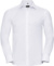 Pánska košeľa s dlhým rukávom, vzor rybia kosť - Russel, farba - white, veľkosť - 4XL
