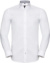 Kontrastná košeľa s dlhým rukávom so vzorom rybej kosti - Russel, farba - white/silver/convoy grey, veľkosť - L