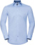 Kontrastná košeľa s dlhým rukávom so vzorom rybej kosti - Russel, farba - light blue/mid blue/bright navy, veľkosť - 4XL