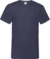 Tričko s výstrihom do V - FOM, farba - navy, veľkosť - 3XL