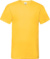 Tričko s výstrihom do V - FOM, farba - sunflower, veľkosť - 3XL