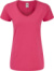 Dámske tričko s výstrihom do V - FOM, farba - fuchsia, veľkosť - XXL