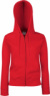 Dámska mikina s kapucňou - FOM, farba - red, veľkosť - XXL