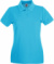 Dámske polokošeľa z piké materiálu - FOM, farba - azure blue, veľkosť - XS