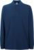 Piqué polokošeľa s dlhým rukávom - FOM, farba - navy, veľkosť - 3XL