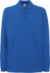 Piqué polokošeľa s dlhým rukávom - FOM, farba - royal blue, veľkosť - XL