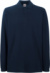 Piqué polokošeľa s dlhým rukávom - FOM, farba - deep navy, veľkosť - 3XL