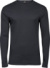 Pánske tričko Interlock s dlhým rukávom - Tee Jays, farba - dark grey, veľkosť - XXL