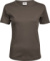 Dámske tričko Interlock - Tee Jays, farba - chocolate, veľkosť - S