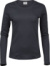 Dámske tričko Interlock s dlhým rukávom - Tee Jays, farba - dark grey, veľkosť - XXL