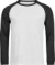 Baseballové tričko s dlhým rukávom "Unlabeled" - Tee Jays, farba - white/black, veľkosť - S