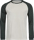 Baseballové tričko s dlhým rukávom "Unlabeled" - Tee Jays, farba - cement/dark green, veľkosť - XL