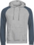 Dvojfarebná mikina s kapucňou "Unlabeled" - Tee Jays, farba - heather/ink, veľkosť - XXL