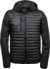 Pánska bunda s kapucňou Crossover - Tee Jays, farba - black/black, veľkosť - M