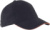 6-panelová šiltovka Orlando so sendvičovým šiltom - Kariban, farba - black/orange, veľkosť - Onesize