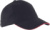 6-panelová šiltovka Orlando so sendvičovým šiltom - Kariban, farba - black/red, veľkosť - Onesize