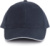 6-panelová šiltovka Orlando so sendvičovým šiltom - Kariban, farba - navy/white, veľkosť - Onesize