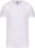 Pánske elastické tričko s výstrihom do V - Kariban, farba - white, veľkosť - XL