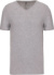 Pánske elastické tričko s výstrihom do V - Kariban, farba - light grey heather, veľkosť - M