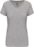 Dámske elastické tričko s výstrihom do V - Kariban, farba - light grey heather, veľkosť - M