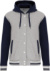 Unisex bunda s kapucňou "Teddy" - Kariban, farba - oxford grey/navy/white, veľkosť - M