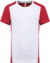 Pánske kontrastné športové tričko - Kariban, farba - white/red, veľkosť - XL