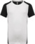 Pánske kontrastné športové tričko - Kariban, farba - white/black, veľkosť - L