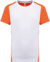 Pánske kontrastné športové tričko - Kariban, farba - white/fluorescent orange, veľkosť - S