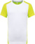 Pánske kontrastné športové tričko - Kariban, farba - white/fluorescent yellow, veľkosť - M