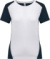 Dámske kontrastné športové tričko - Kariban, farba - white/navy, veľkosť - XXL