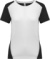Dámske kontrastné športové tričko - Kariban, farba - white/black, veľkosť - XXL