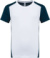 Detské kontrastné športové tričko - Kariban, farba - white/navy, veľkosť - 8/10