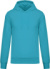 Pánska ekologická mikina s kapucňou - Kariban, farba - sea turquoise, veľkosť - XXL