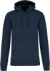 Pánska ekologická mikina s kapucňou - Kariban, farba - french navy heather, veľkosť - 3XL