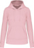 Dámska ekologická mikina s kapucňou - Kariban, farba - pale pink, veľkosť - S